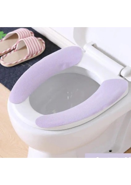 Mor Tarzı Banyo Klozet Yıkanabilir Yapışkan Tuvaletler Koltuk Örtüsü Ev Yumuşak ve Sıcak Tuvaletler Mat Yeniden Kullanılabilir Tuvalet Pedleri Banyo Araçları (Yurt Dışından) indirimleri