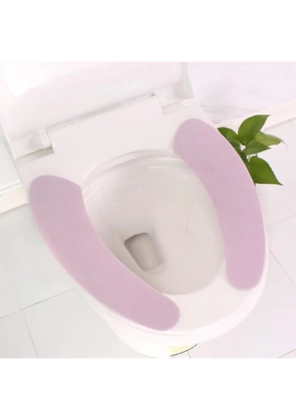Mor Tarzı 1 Çift Taşınabilir Yıkanabilir Banyo Sıcak Peluş Klozet Dolum Yumuşak Sağlık Yapışkan Ev Mat Koltuk Örtüsü Ev Gereçleri (Yurt Dışından)