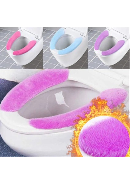 Mor Tarzı 1 Çift Taşınabilir Yıkanabilir Banyo Sıcak Peluş Klozet Dolum Yumuşak Sağlık Yapışkan Ev Mat Koltuk Örtüsü Ev Gereçleri (Yurt Dışından) fiyatları