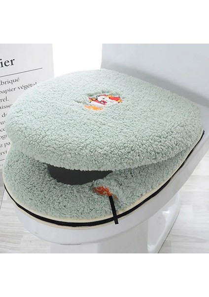 A19 Tarzı Banyo Isıtıcı Klozet Kumaş Yumuşak Closestool Yıkanabilir Kapak Üst Kapak Pedi Kalınlaşmış Klozet Malzemeleri (Yurt Dışından)