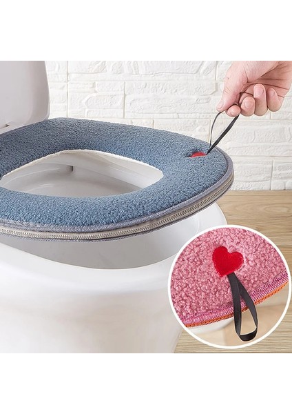 A19 Tarzı Banyo Isıtıcı Klozet Kumaş Yumuşak Closestool Yıkanabilir Kapak Üst Kapak Pedi Kalınlaşmış Klozet Malzemeleri (Yurt Dışından) modelleri