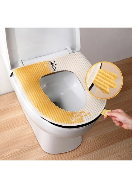 Penguen Yeşili Tarzı Sıcak Pazen Klozet Kapağı Mat Kış Kalın Banyo Tuvalet Pedi Yastık Saplı Closestool Mat Banyo Aksesuarları (Yurt Dışından) modelleri