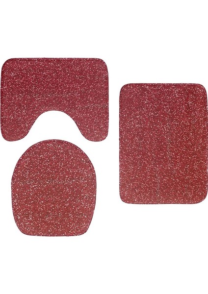 Stil1 Stil Parlak Renkli Klozet Kapağı ve Banyo Kaymaz Zemin Mat Duş Odası Dekorasyon Halı Flanel Emici Paspas (Yurt Dışından)