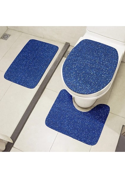 Stil1 Stil Parlak Renkli Klozet Kapağı ve Banyo Kaymaz Zemin Mat Duş Odası Dekorasyon Halı Flanel Emici Paspas (Yurt Dışından) fiyatları