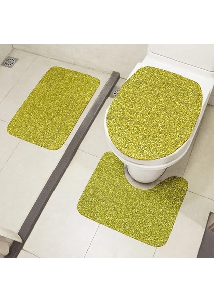 Stil1 Stil Parlak Renkli Klozet Kapağı ve Banyo Kaymaz Zemin Mat Duş Odası Dekorasyon Halı Flanel Emici Paspas (Yurt Dışından) modelleri