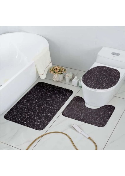 Stil1 Stil Parlak Renkli Klozet Kapağı ve Banyo Kaymaz Zemin Mat Duş Odası Dekorasyon Halı Flanel Emici Paspas (Yurt Dışından) fırsatları