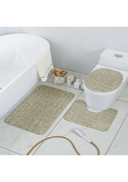 Stil1 Stil Parlak Renkli Klozet Kapağı ve Banyo Kaymaz Zemin Mat Duş Odası Dekorasyon Halı Flanel Emici Paspas (Yurt Dışından) indirimleri