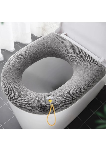 Lavanta Tarzı Ingiliz Fiş Klozet Kapağı Ev Kış Kalınlaşmış Polar Isıtma Yastığı Kış Polar Astarlı Dört Mevsim Evrensel Su Geçirmez Tuvalet#w (Yurt Dışından)
