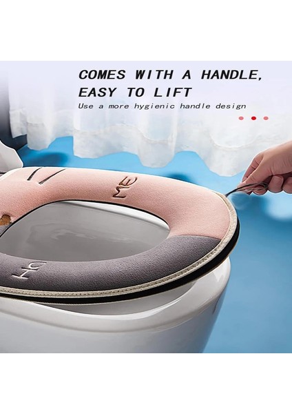 Yeşil Tarzı Tuvalet Minderi Koltuk Kapakları Sıcak Kalınlaşmış Tuvalet Kapanı Ev Banyo Kapağı Yastık Klozet Koltuk Minderi Yıkanabilir (Yurt Dışından) fırsatları