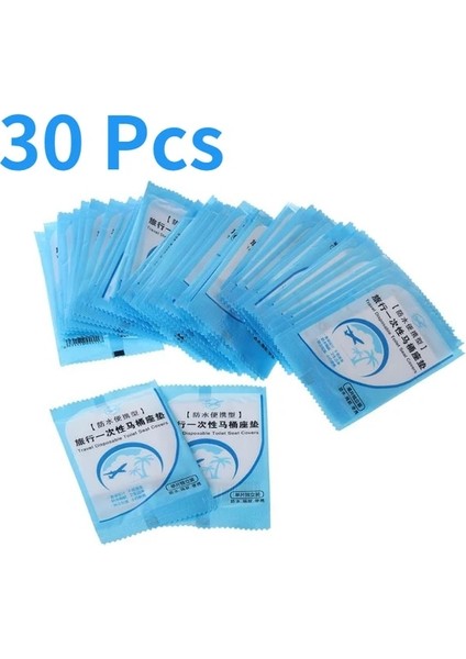 30 Adet Tarzı Pcs Biyobozunur Tek Kullanımlık Plastik Klozet Kapağı Taşınabilir Güvenlik Seyahat Banyo Tuvalet Kağıdı Pedi Banyo Aksesuarı (Yurt Dışından)