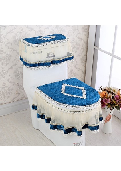 No.12 Tarzı Et Altın Kadife Dantel Klozet Kapağı Seti Tuvaletler U Şeklinde Ceket Ev Banyo Tuvaletler Mat Tank Kapağı Tuvalet Kapağı Setleri (Yurt Dışından)