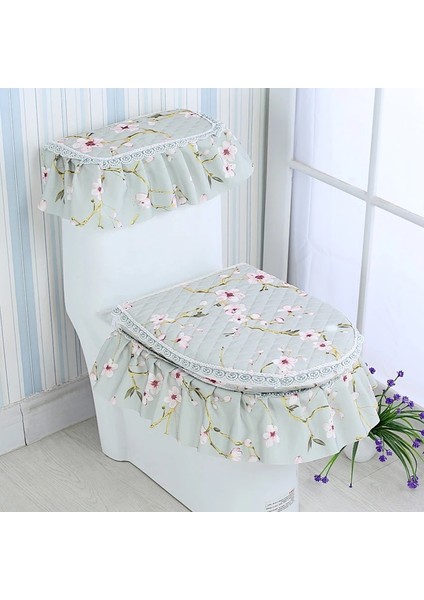No.12 Tarzı Et Altın Kadife Dantel Klozet Kapağı Seti Tuvaletler U Şeklinde Ceket Ev Banyo Tuvaletler Mat Tank Kapağı Tuvalet Kapağı Setleri (Yurt Dışından)