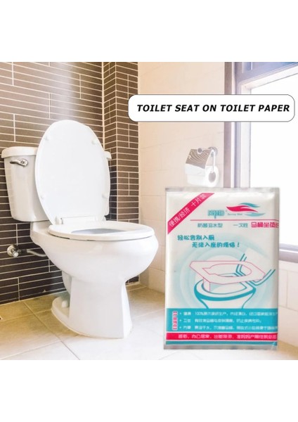 Ev Seyahat Banyo Tek Kullanımlık Kağıt Mat Için Katlanabilir Klozet Kapağı Pedi (Yurt Dışından)