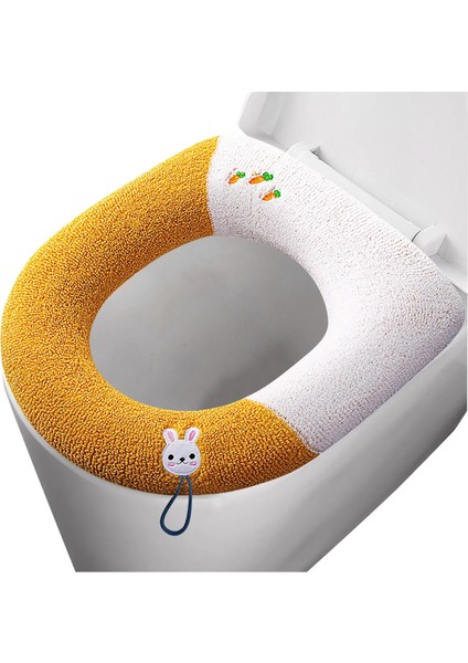 C Tarzı Banyo Koruyucu Kapak Tuvalet Yumuşak Isıtıcı Tam Şekilli Klozet Minderi Sıcak Ped Su Geçirmez Wc Mat Banyo Ürünleri Kapağı (Yurt Dışından)