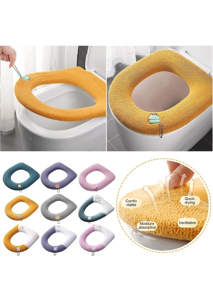 C Tarzı Banyo Koruyucu Kapak Tuvalet Yumuşak Isıtıcı Tam Şekilli Klozet Minderi Sıcak Ped Su Geçirmez Wc Mat Banyo Ürünleri Kapağı (Yurt Dışından) modelleri