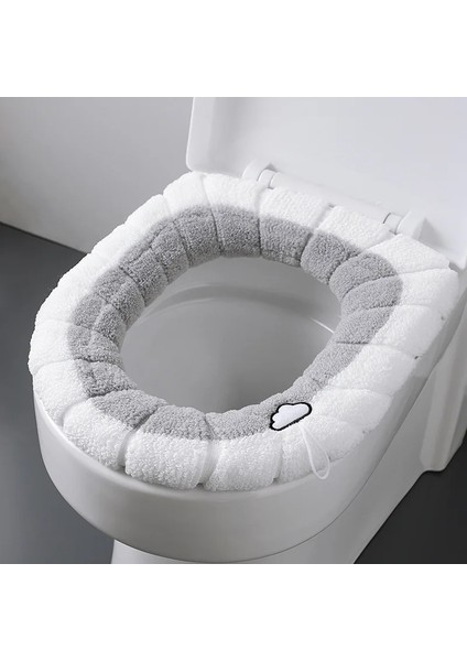 Stila-Yeşil Tarzı Kış Sıcak Klozet Kapağı Mat Banyo Tuvalet Pedi Yastık Saplı Kalınlaşmak Yumuşak Rahat Closestool Mat Banyo Aksesuarları (Yurt Dışından)