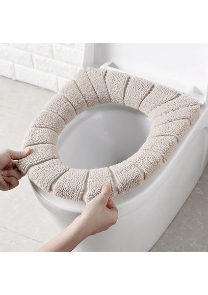 YZ64-GRI Tarzı Sıcak Satış Rahat Kadife Mercan Banyo Klozet Kapağı Kış Tuvalet Kapağı Ev Closestool Mat Koltuk Kılıfı Kapak (Yurt Dışından) fiyatları