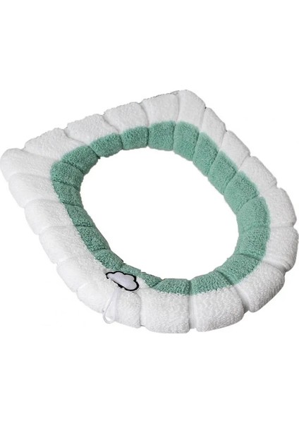 Yeşil Stil Klozet Minderi Süper Yumuşak Yıkanabilir Cilt Dostu Solmayan Nefes Alabilir Sıcak Banyo Kalınlaşmış Kaymaz Klozet Pedi (Yurt Dışından)