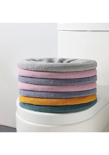 Yeşil Stil Kış Sıcak Klozet Kapağı Universalwashable Saf Renk Yumuşak O-Şekilli Padbidet Kapak Banyo Aksesuarları (Yurt Dışından) modelleri