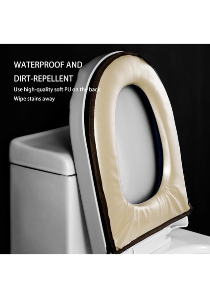 Altın Tarzı Banyo Ev Banyo Klozet Kapağı Yumuşak Isıtıcı Yıkanabilir Mat Kapak Ped Yastık Tuvalet Koltuk Kılıfı Tuvalet Çıtası Aksesuarları (Yurt Dışından) indirimleri