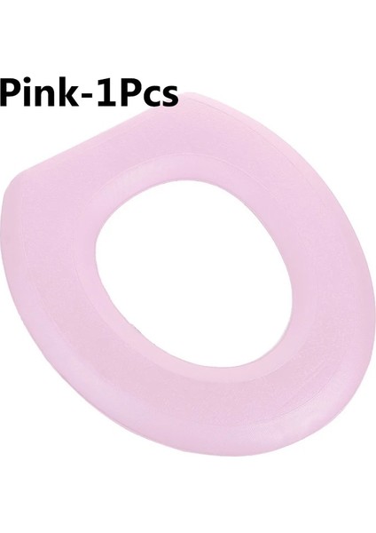 Pembe-1 Adet Tarzı O-Şekil Klozet Kapağı Sıcak Tutmak Kabak Desen Closestool Mat Örgü Yumuşak Ped Klozet Yıkanabilir Banyo Aksesuarları (Yurt Dışından)