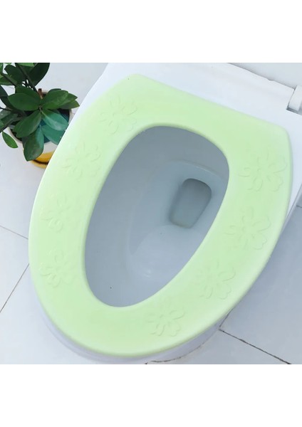 Yeşil Stil Su Geçirmez Yumuşak Tuvalet Kapağı Koltuk Çıtası Banyo Closestool Koruyucu Eva Banyo Aksesuarları Yeniden Kullanılabilir Klozet Kapağı Mat (Yurt Dışından) modelleri
