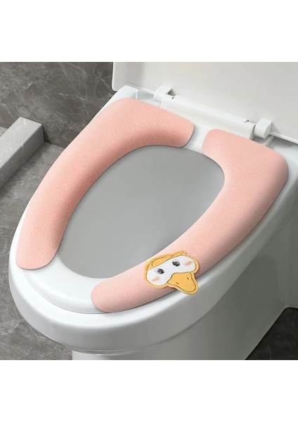 Pembe Tarzı Dört Mevsim Evrensel Banyo Karikatür Yastık Saplı Klozet Kapağı Wc Yapıştır Tuvalet Yapışkan Koltuk Pedi Yıkanabilir Yumuşak Mat (Yurt Dışından)