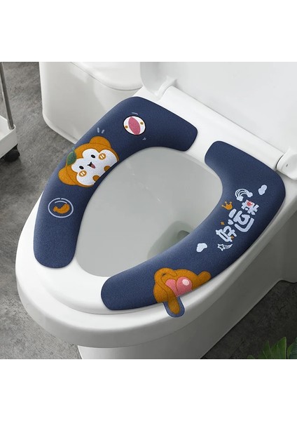 Pembe Tarzı Dört Mevsim Evrensel Banyo Karikatür Yastık Saplı Klozet Kapağı Wc Yapıştır Tuvalet Yapışkan Koltuk Pedi Yıkanabilir Yumuşak Mat (Yurt Dışından)