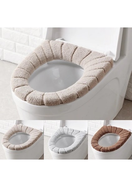 M Tarzı Kış Sıcak Bide Klozet Kapağı Yıkanabilir Banyo Pedi Yastık Kalın Wc Mat Kılıfı Örgü Peluş Closestool Sonbahar Ev (Yurt Dışından) fiyatları