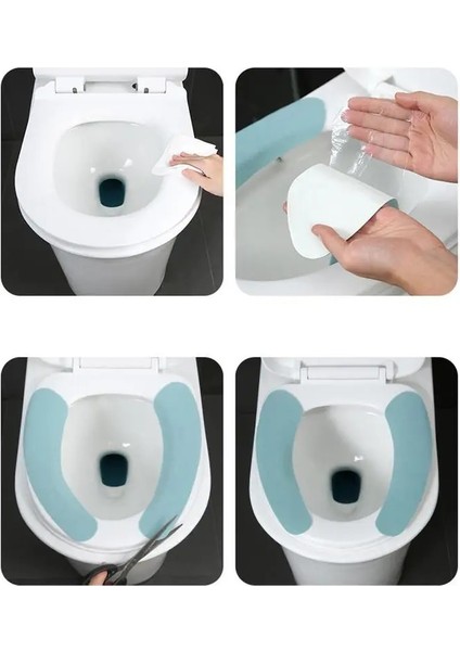 Sarı Tarzı Banyo Ev Yıkanabilir Tuvaletler Için Klozet Kapağı Yeniden Kullanılabilir Yapışkan Tuvalet Pedleri Yumuşak ve Sıcak Tuvalet Mat (Yurt Dışından)