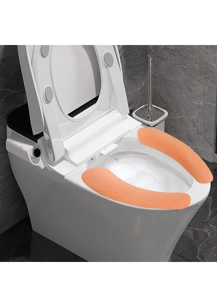 Sarı Tarzı Banyo Ev Yıkanabilir Tuvaletler Için Klozet Kapağı Yeniden Kullanılabilir Yapışkan Tuvalet Pedleri Yumuşak ve Sıcak Tuvalet Mat (Yurt Dışından)