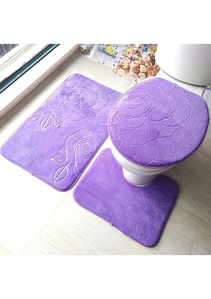 No.21 Stili Banyo Banyo Paspas Seti Tuvalet Halıları Flanel Kaymaz Duş Halıları Seti Ev Tuvalet Kapağı Kapak Duş Odası Halı Paspaslar Ev Için (Yurt Dışından) indirimleri
