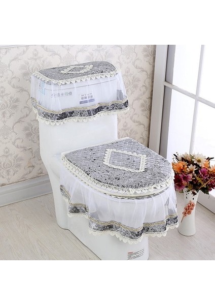 No.5 Tarzı Et Altın Kadife Dantel Klozet Kapağı Seti Tuvaletler U Şeklinde Ceket Ev Banyo Tuvaletler Mat Tank Kapağı Tuvalet Kapağı Setleri (Yurt Dışından)