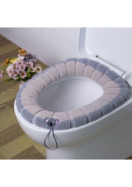 Lavanta Tarzı 1 Adet Kış Sıcak Klozet Kapağı Saplı Yıkanabilir Yeniden Kullanılabilir Banyo Aksesuarları Ev Dekor Klozet Kapağı (Yurt Dışından)