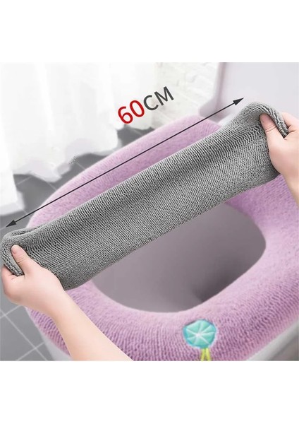 Lavanta Tarzı 1 Adet Kış Sıcak Klozet Kapağı Saplı Yıkanabilir Yeniden Kullanılabilir Banyo Aksesuarları Ev Dekor Klozet Kapağı (Yurt Dışından) fırsatları