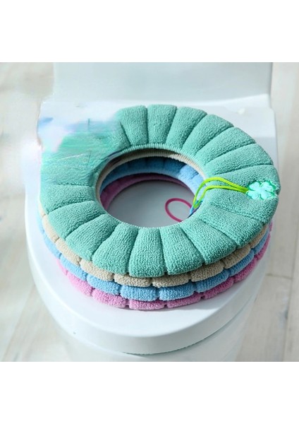 Mavi Stil Kış Sıcak Klozet Kapağı Mat Banyo Tuvalet Pedi Yastık Saplı Kalın Yumuşak Yıkanabilir Closestool Isıtıcı Aksesuarları (Yurt Dışından) fiyatları