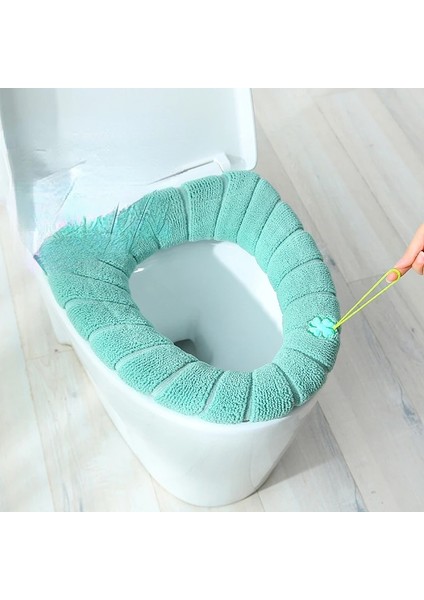 Mavi Stil Kış Sıcak Klozet Kapağı Mat Banyo Tuvalet Pedi Yastık Saplı Kalın Yumuşak Yıkanabilir Closestool Isıtıcı Aksesuarları (Yurt Dışından) indirimleri