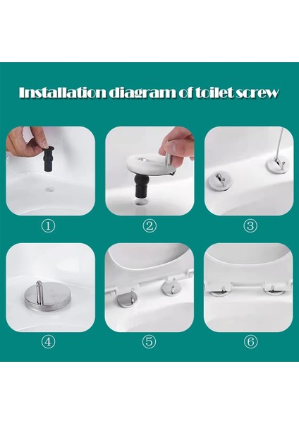 2 Adet Evrensel Klozet Sabitleme Parçaları Sabitleme Genişleyen Kauçuk Üst Somun Vidaları Klozet Kör Delik Klozet Menteşeleri Vidaları (Yurt Dışından) modelleri