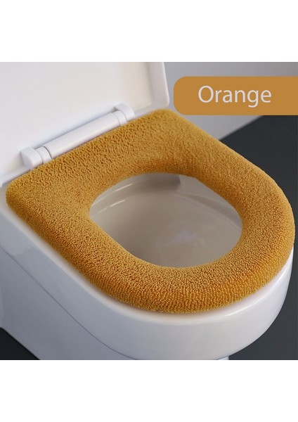 Turuncu Tarzı Klozet Kapağı Çevre Dostu Yeniden Kullanılabilir Tek Parça Set Yıkanabilir Tuvalet Paspası Tuvalet Aksesuarları Dekoratif Stoklanmış Sıcak Isı (Yurt Dışından)