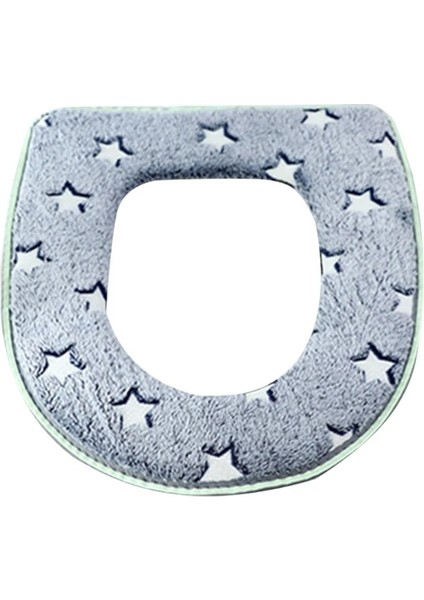 AXYC11JJ600069-V-GY Tarzı Yıkanabilir - Banyo Için Tuvalet Paspası Çıkarılabilir Kapak Minderi Karanlıkta Parlıyor (Yurt Dışından)