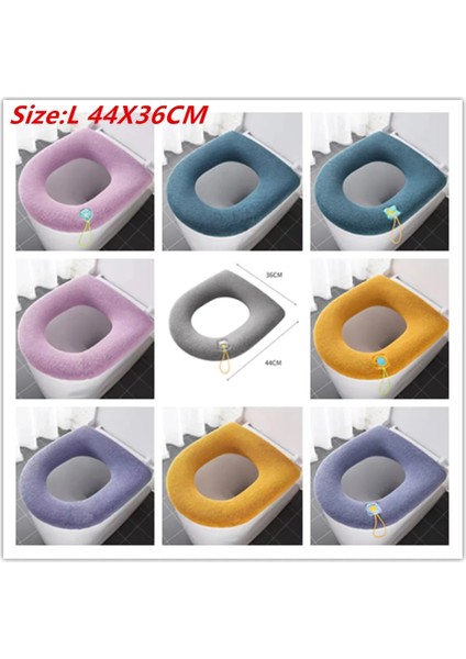 Gri Tarzı Kış Sonbahar Klozet Kapağı Mat Banyo Tuvalet Pedi Yastık Saplı Kalınlaşmak Yumuşak Yıkanabilir Closestool Isıtıcı Koltuk Minderi (Yurt Dışından) modelleri