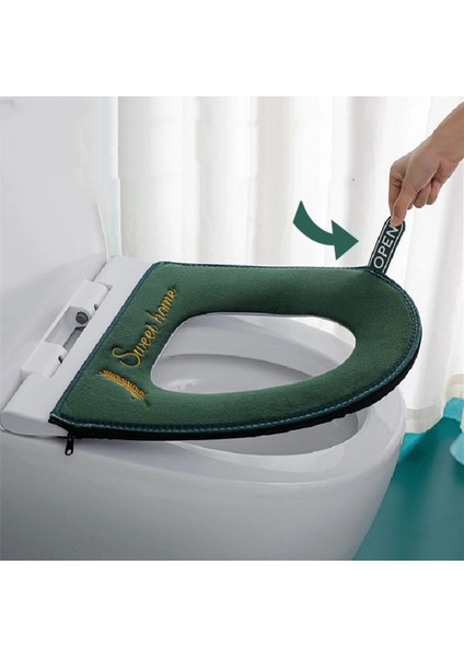 Kahverengi Tarzı Kalınlaşmak Klozet Kapağı Mat Kış Sıcak Yumuşak Yıkanabilir Closestool Mat Koltuk Kılıfı Tuvalet Kapağı Pedi Bide Kapağı Banyo Aksesuarları (Yurt Dışından)