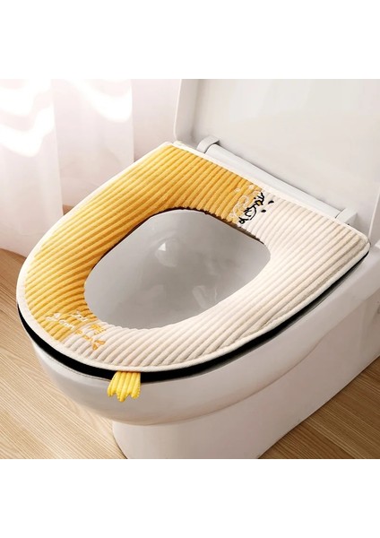 Yeşil Stil Sıcak Pazen Klozet Kapağı Mat Kış Kalın Banyo Tuvalet Pedi Yastık Saplı Closestool Mat Banyo Aksesuarları (Yurt Dışından) fiyatları