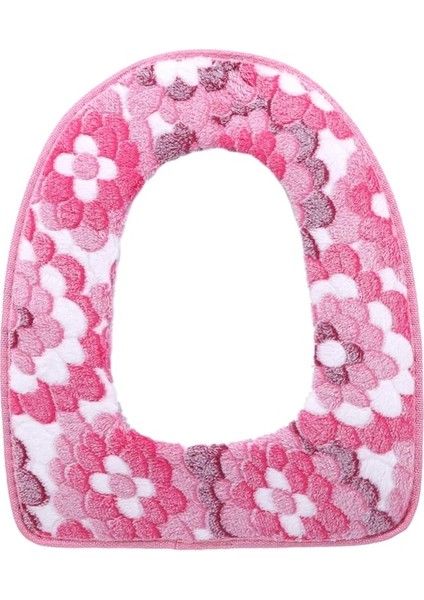 Pembe Tarzı Yumuşak ve Rahat Flanel Baskılı Klozet Yıkanabilir Klozet Kapağı Üst Kapak Pedi Banyo Dekorasyonu Için Tuvalet (Yurt Dışından)