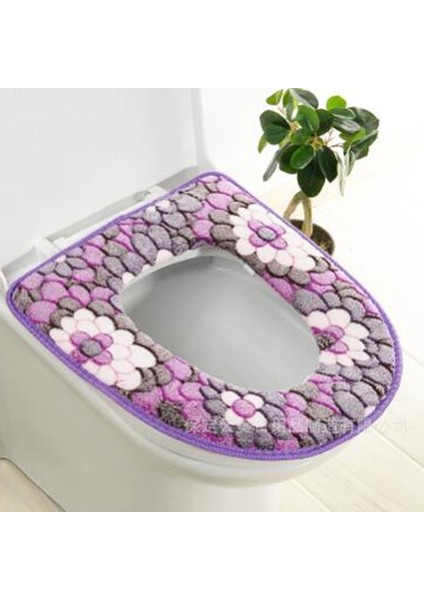 Pembe Tarzı Yumuşak ve Rahat Flanel Baskılı Klozet Yıkanabilir Klozet Kapağı Üst Kapak Pedi Banyo Dekorasyonu Için Tuvalet (Yurt Dışından) fiyatları