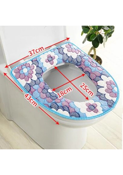 Pembe Tarzı Yumuşak ve Rahat Flanel Baskılı Klozet Yıkanabilir Klozet Kapağı Üst Kapak Pedi Banyo Dekorasyonu Için Tuvalet (Yurt Dışından) modelleri