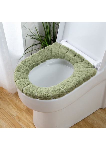 No.6 Stili Banyo Klozet Kapağı Örme Kış Sıcak Klozet Kapağı Saplı O-Şekilli Tuvalet Minder Örtüsü Banyo Aksesuarları (Yurt Dışından)