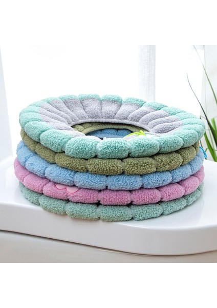 No.6 Stili Banyo Klozet Kapağı Örme Kış Sıcak Klozet Kapağı Saplı O-Şekilli Tuvalet Minder Örtüsü Banyo Aksesuarları (Yurt Dışından) indirimleri