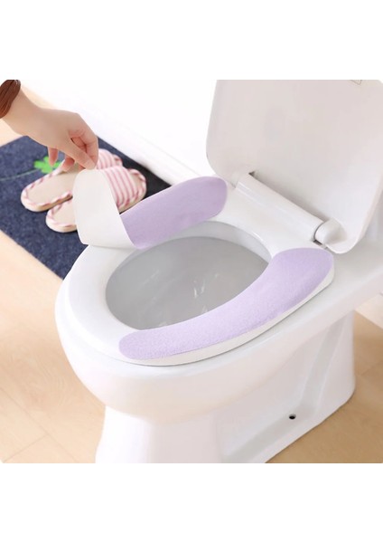 Mavi Stil 1 Çift Yıkanabilir Banyo Sıcak Peluş Klozet Dolum Yumuşak Sağlık Yapışkan Ev Mat Koltuk Kılıfı Ped Ev Yeniden Kullanılabilir (Yurt Dışından) modelleri