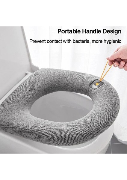 Mavi Stil Banyo Isıtıcı Evrensel Klozet Minderi Kalınlaşmış Tuvalet Kapağı Örme Klozet Minderi Yıkanabilir Ev Klozet Kapağı (Yurt Dışından) indirimleri